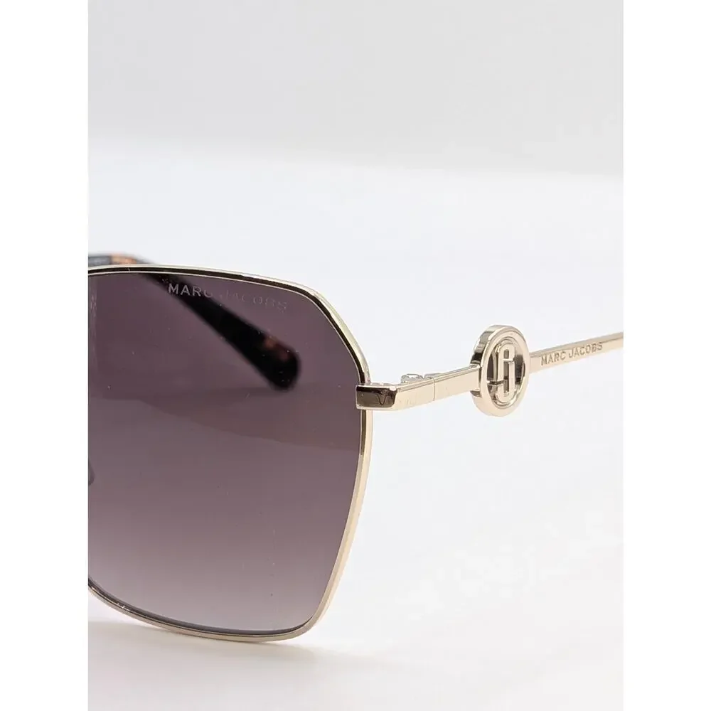 AUTH Marc Jacobs Square Frame Aviator Marc Icon – Tortoise & Gold – Brand New